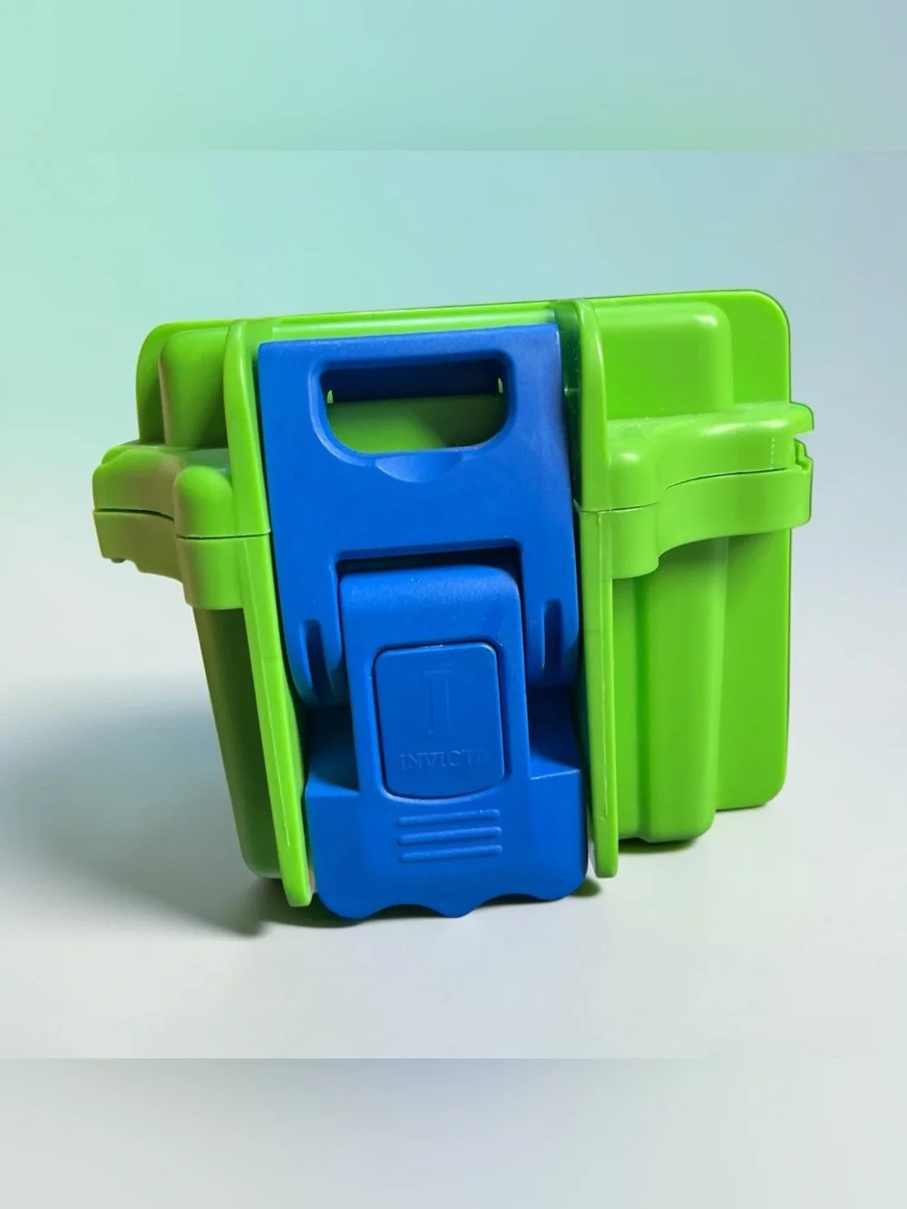 Invicta Limited Neon Green Case with Blue Accents